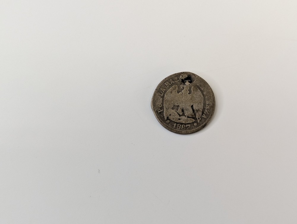 Chile Un Decimo Coin Silver 1887