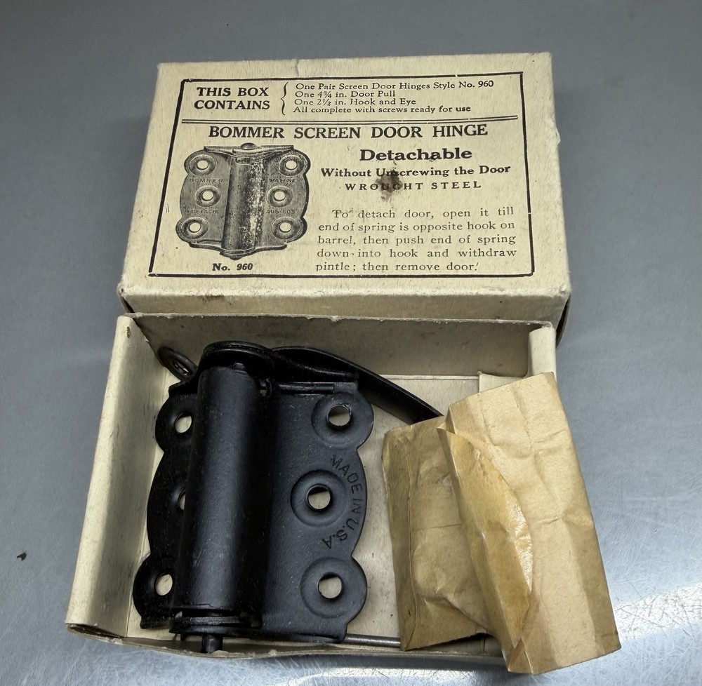 Vintage Bommer Screen Door Hinge~ Just One Hinge And Pull