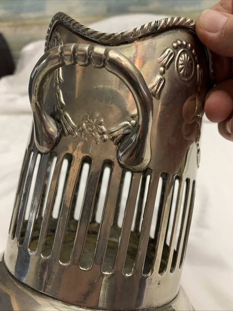 International Silver Co Handmade Silverplate Wine Holder Cachepot 6.5”
