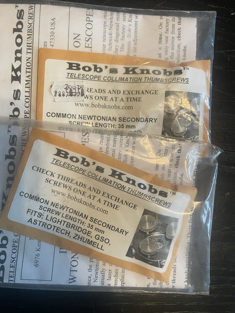 Bob's Knobs for Meade Thumbscrews & Springs