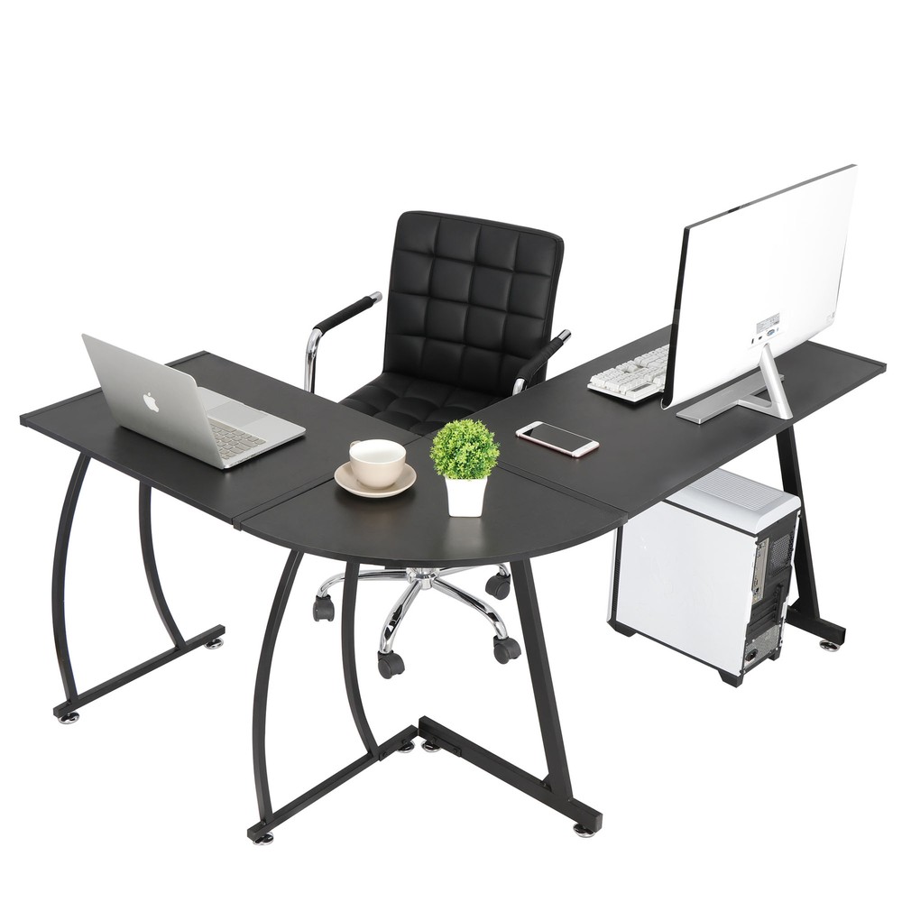 58" L-Shaped Corner Desk Computer Gaming Desk PC Table Writting Table Office