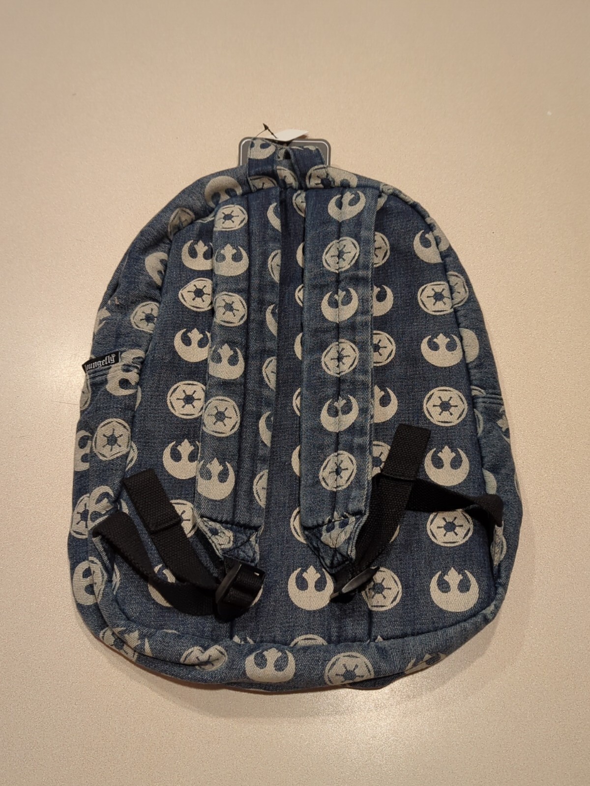 Star Wars Denim Imperial Insignia Backpack- Disney- Loungefly- Rebel-Adjustable