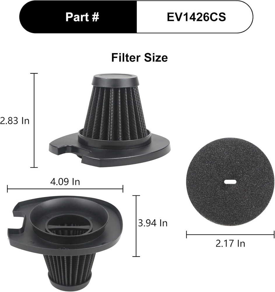 Replacement Filter Compatible with Dirt Devil EV1426CS EV1520CT 3-in-1 Lightweig