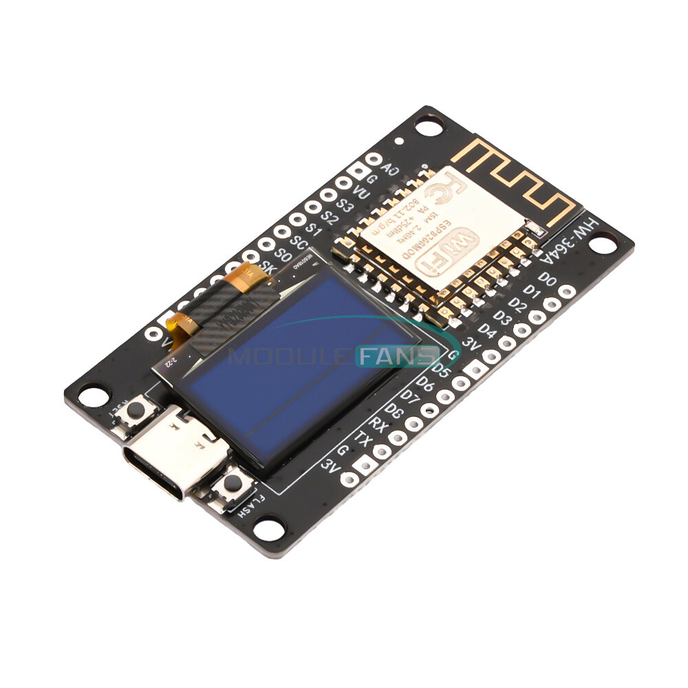 NodeMCU ESP8266 Development Board w/0.96"OLED Display CH340 Driver Module-