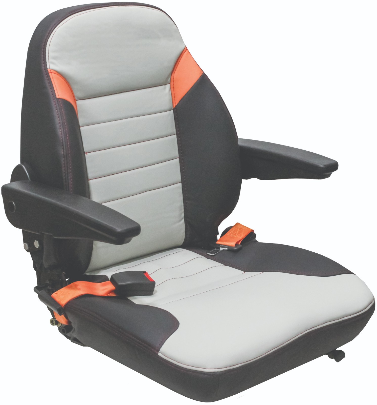 Mower Seat for Hustler Lawn Mowers - See Models Listed - w/ seatbelt and armrest