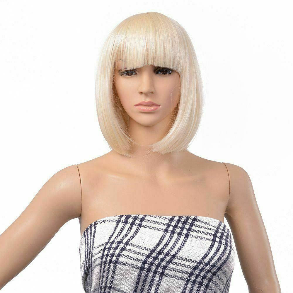 Lady Girl Bob Wig Women's Short Straight Bangs Full Hair Wigs Cosplay Party