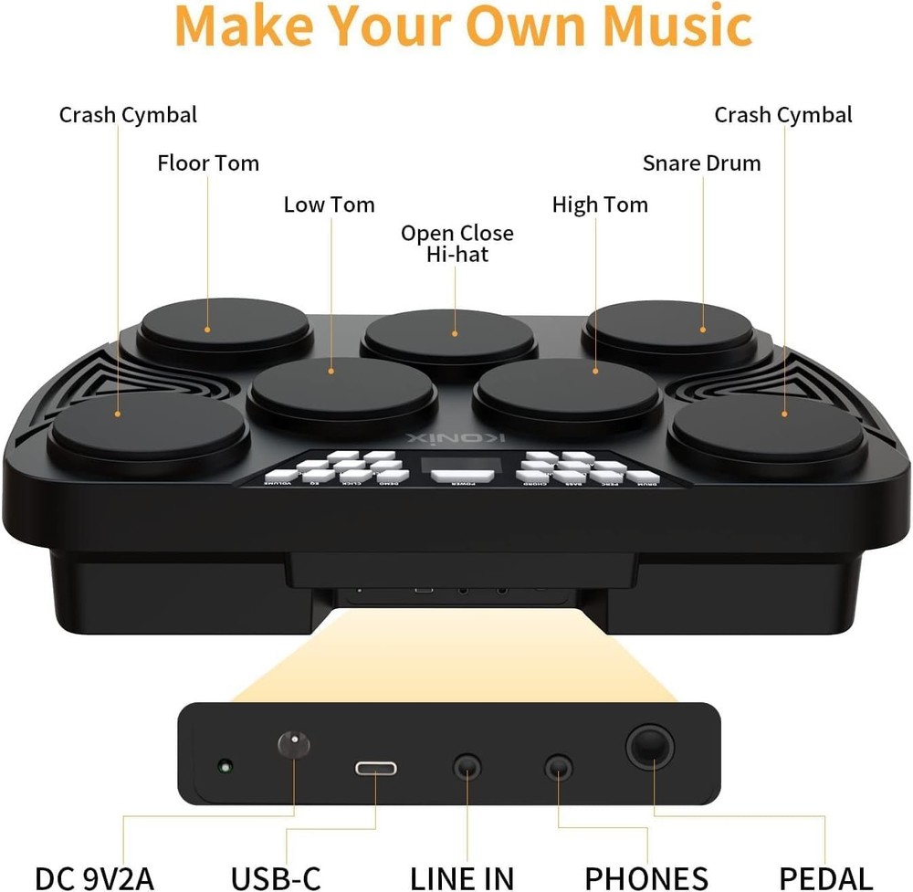 Konix 7-Pad Electronic Drum Machine