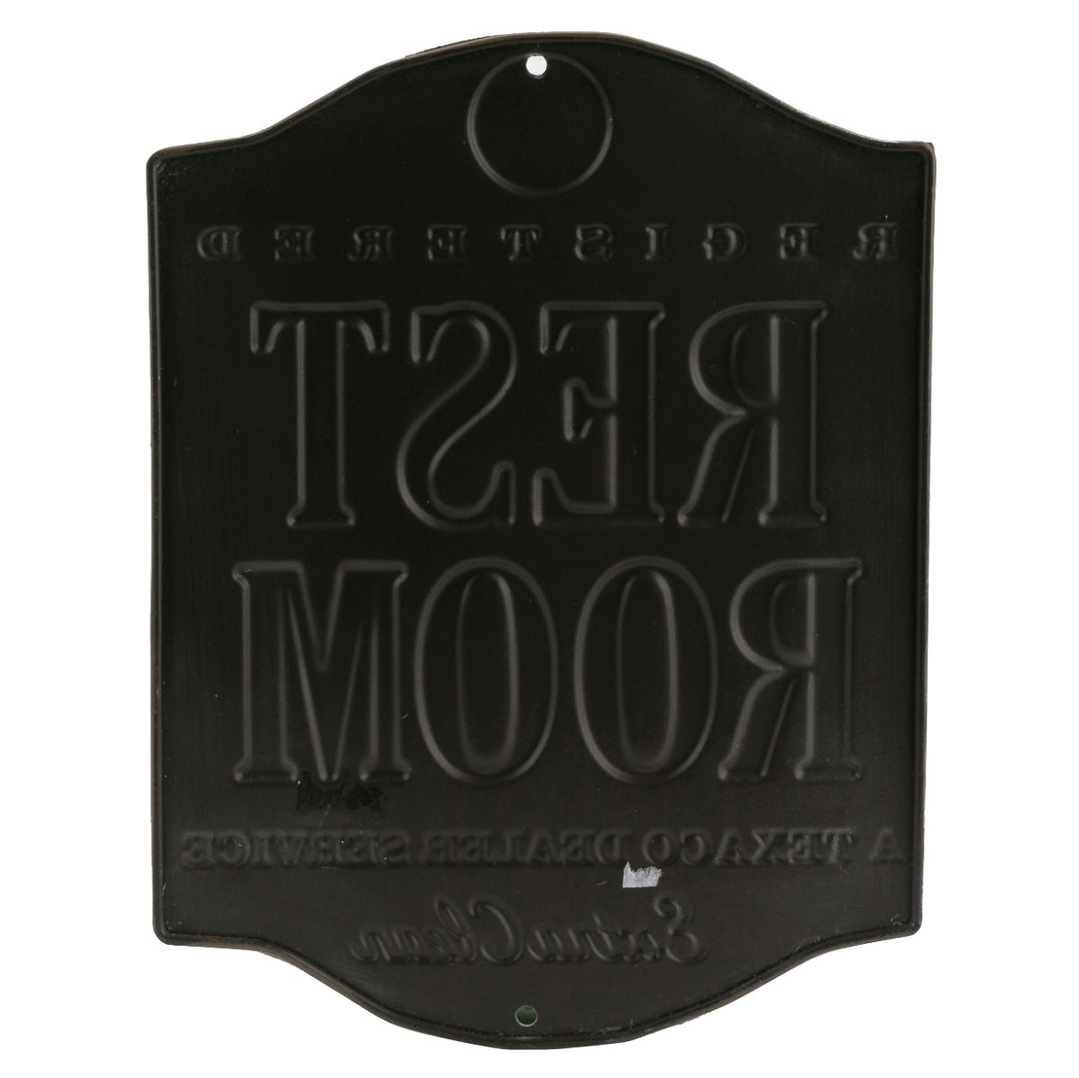 Texaco Restroom Embossed Metal Sign Vintage Texaco Restroom Sign for Bathro