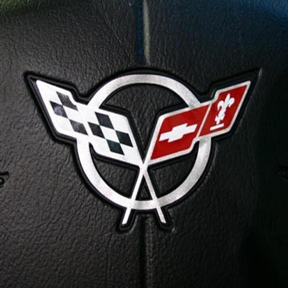 C5 Corvette Steering Wheel Decal - Silver