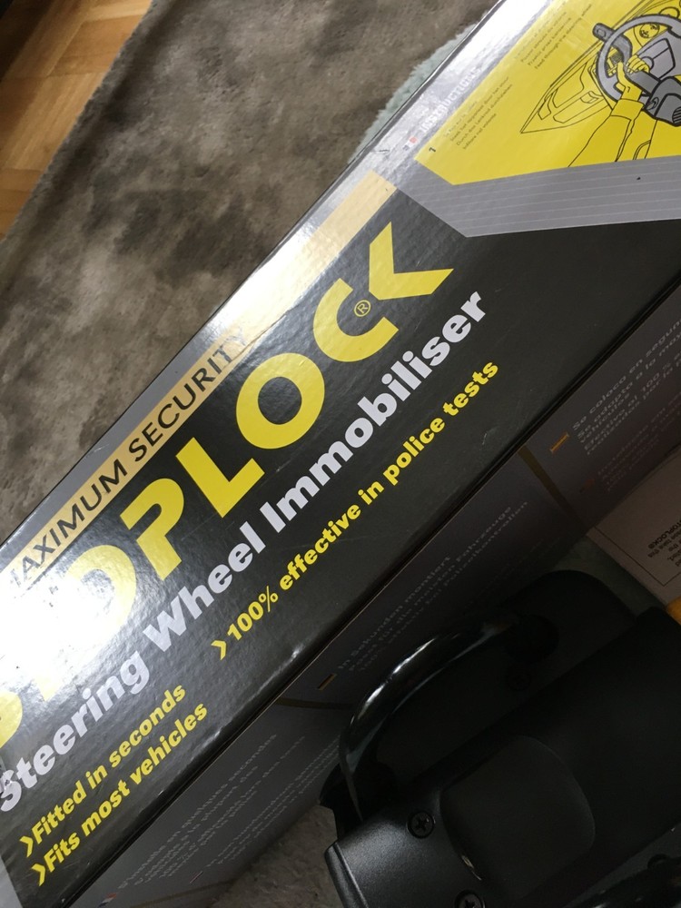 BRAND NEW STOPLOCK MAXIMUM SECURITY STEERING WHEEL IMMOBILISER