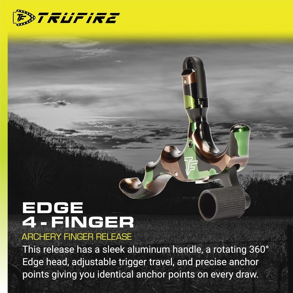 Aluminum Camo Archery Bow Release - Right Hand