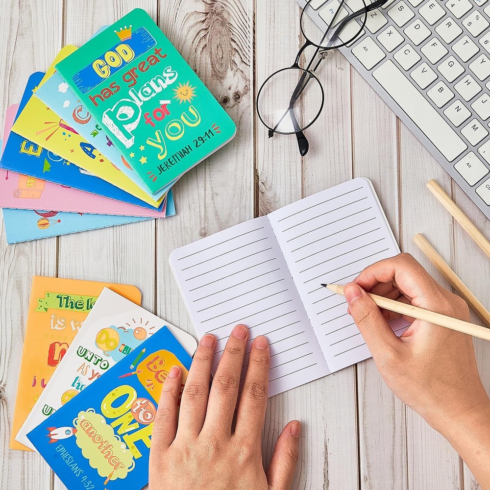 Gueevin 24 Pack Inspirational Notepads Mini Christian Motivational Notebooks ...