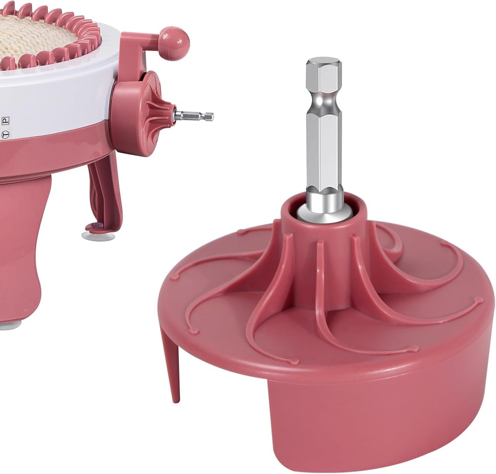 Knitting machine adapter with drill