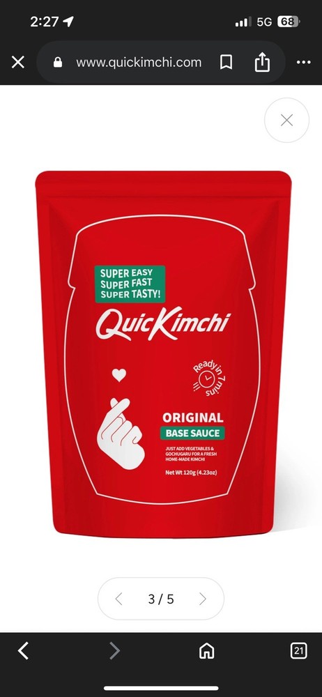 QuicKimchi Small Batch Korean Kimchi Making Kit 06/05/2025