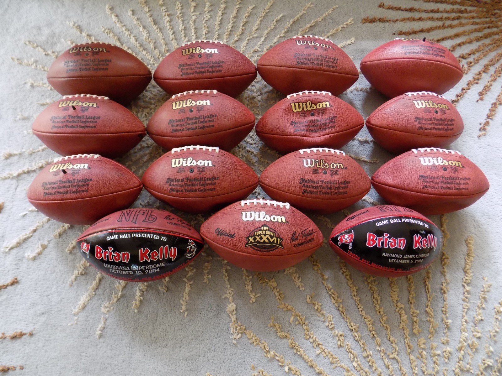 Buccaneers Game Used NFL Football vs Atlanta Falcons Michael Vick 2004