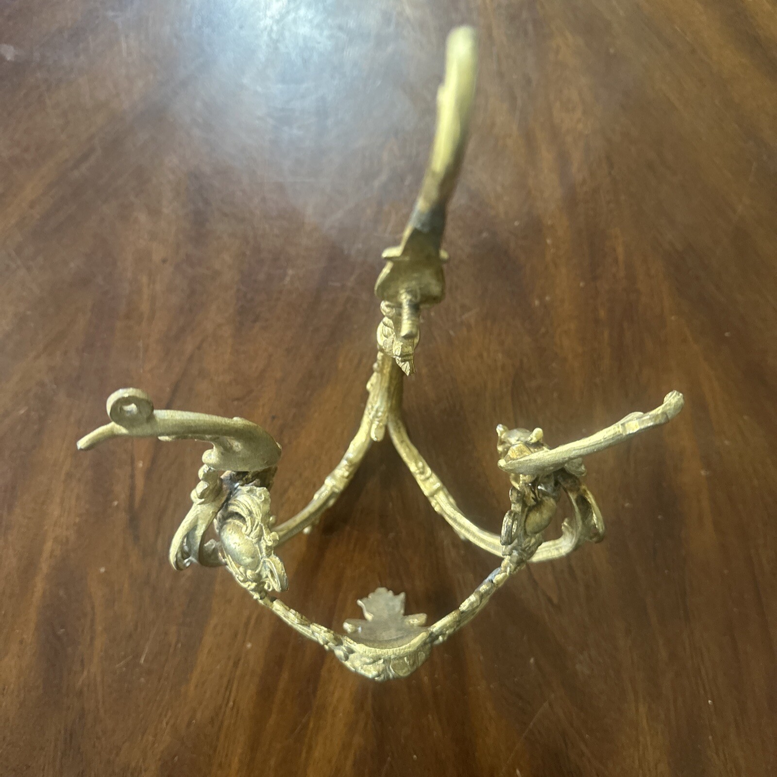 Vintage Brass Victorian Wine Holder Jesus Head