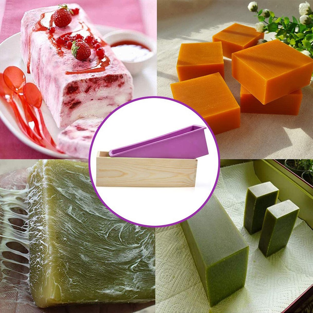 Large Loaf Soap Mold Rectangular Swirl Making Tools DIY Handmade Rendering Mould
