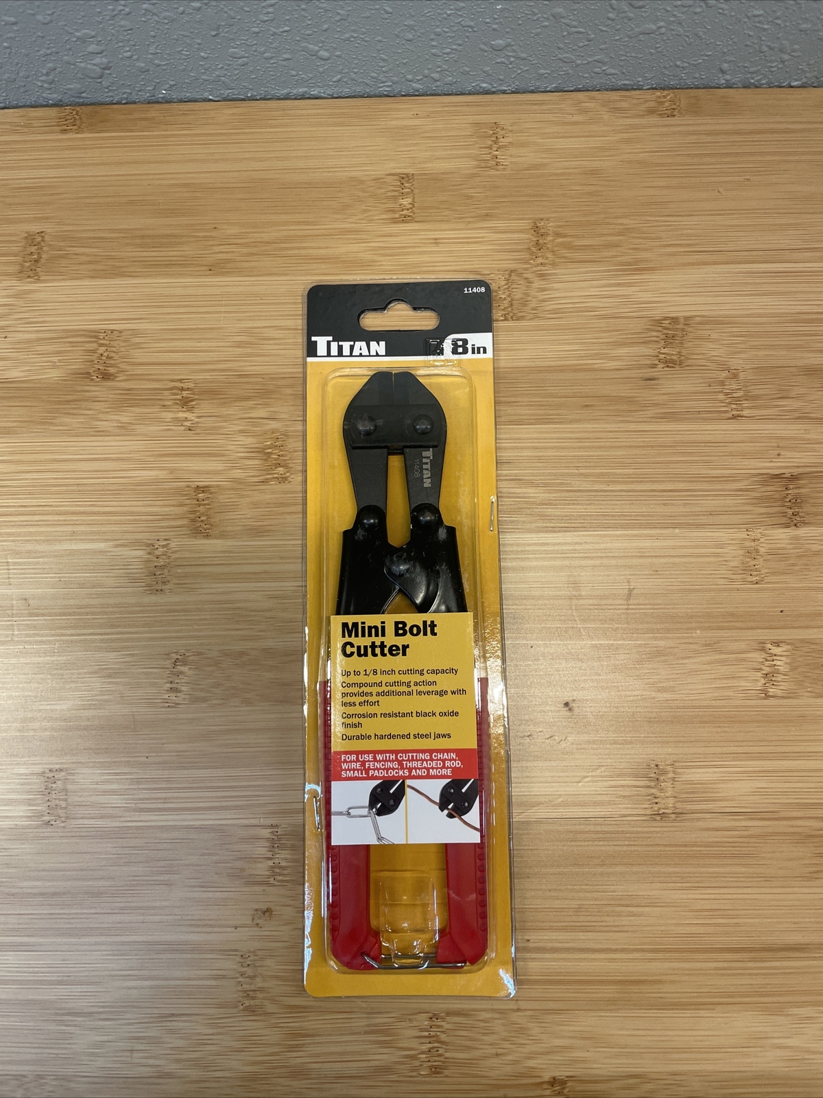 Titan 11408 8" Mini Bolt Cutter (1/8" Cutting Capacity)