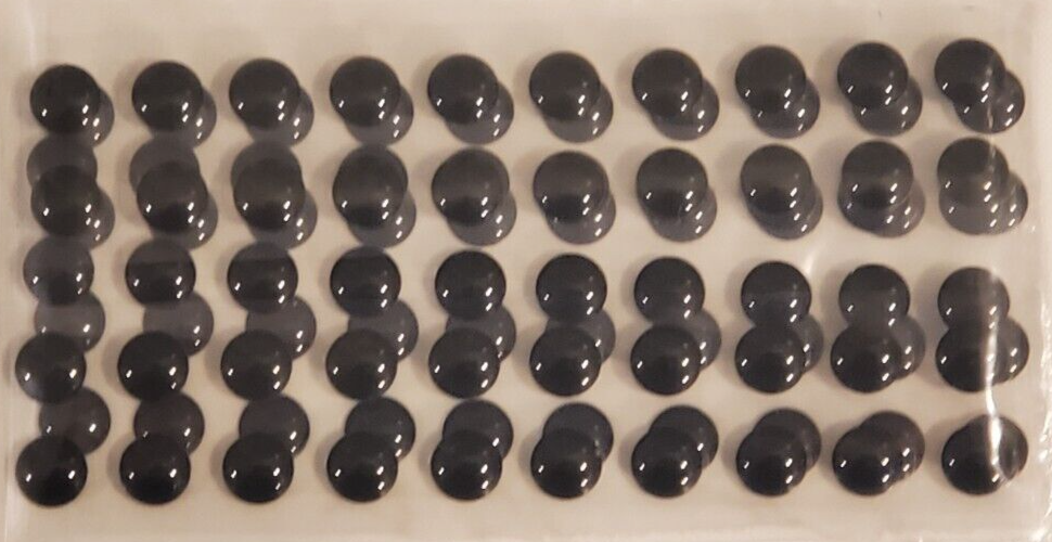 100pcs, Soft BLACK (Solid) 3d adhesive fish eyes 7mm, Singles, Fly Tying