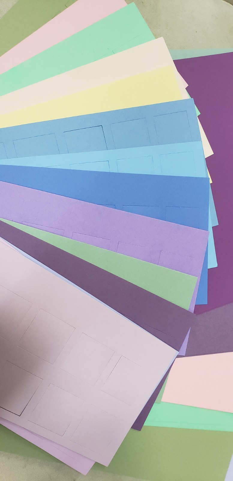 STAMPIN' UP! 8 1/2 x 11 Cardstock SOFT SUBTLES 35 Sheets & 1 1/4" Squares READ