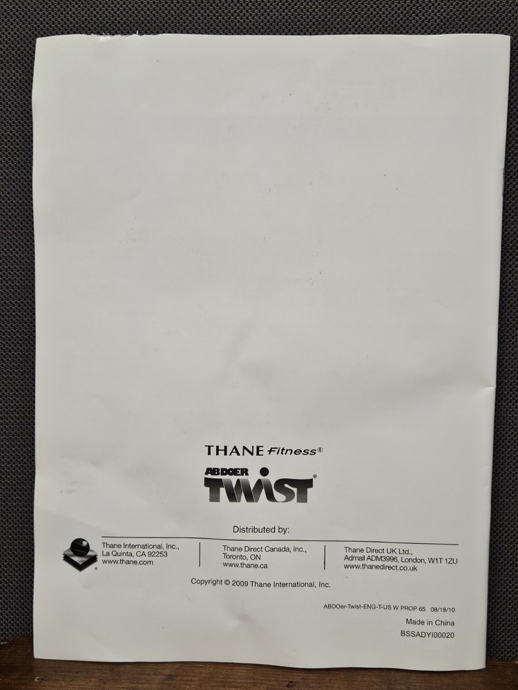 AB DOER Twist Quick Start Guide And DVD