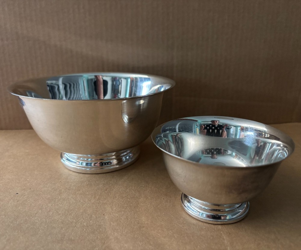 2pcs Vintage Silverplated Serving/Sauce Bowls