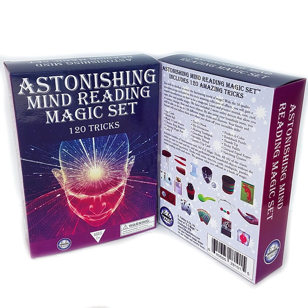 Astonishing Mind Reading Magic Set - 120 Tricks Magic Kit Easy To Learn!