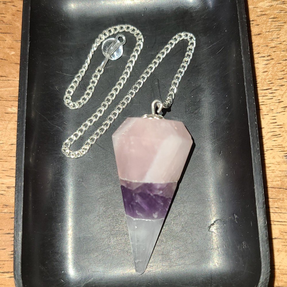 Bonded RAC Faceted Cone Crystal Dowsing Pendulum Divination Tool