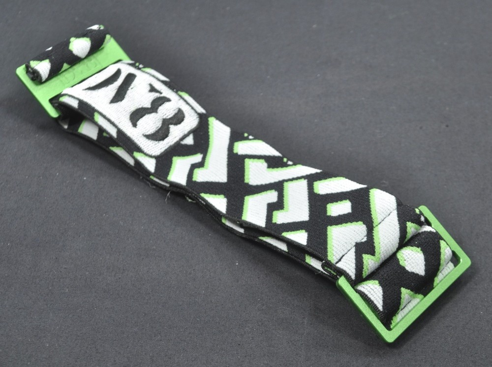 DV8 Feather Light Strap - "Square Knot" – Embroidered Logo -White/Lime Green