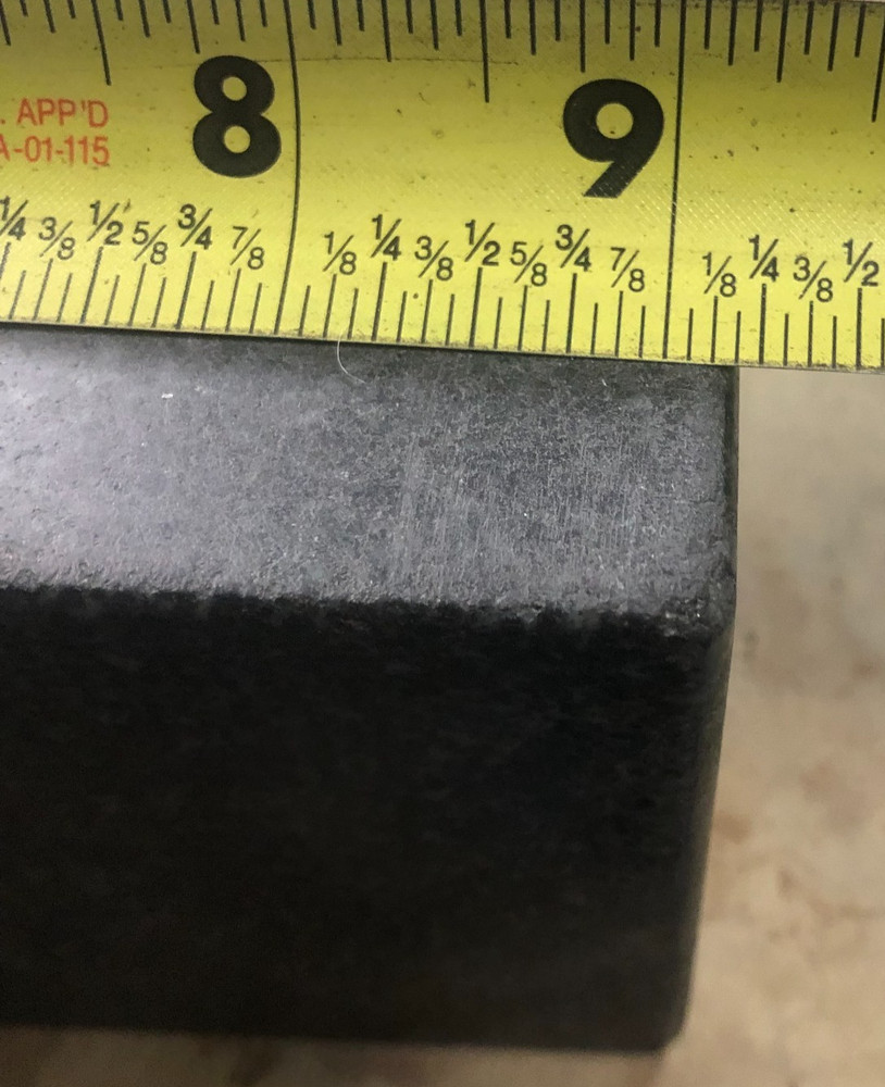 Granite Surface Plate, 12" x 9" x 3", Black