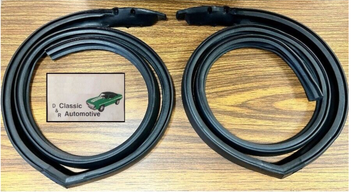 69-72 A BODY ROOF RAIL Seals Weatherstrip 2 Door Chevelle Skylark Pair IN STOCK