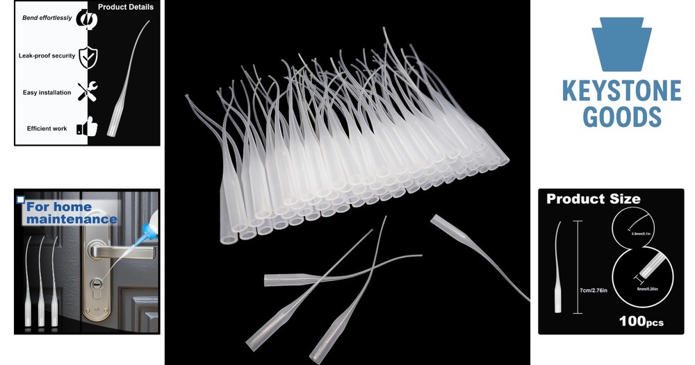 100Pcs Precision Glue Nozzle Tips for Crafting & Lab