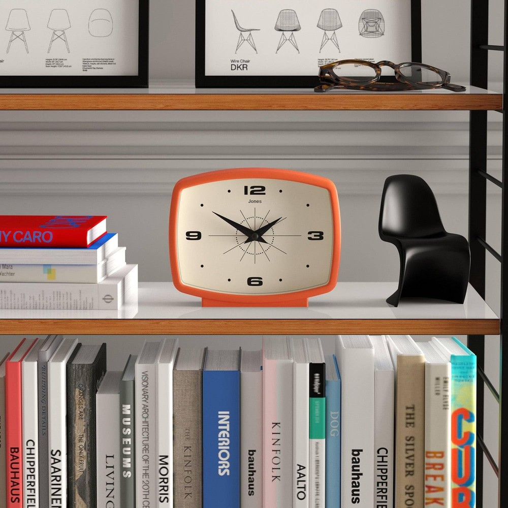 ® Film Desk Clock | Retro Rectangular Design | Orange | Retro Design, Blendin...