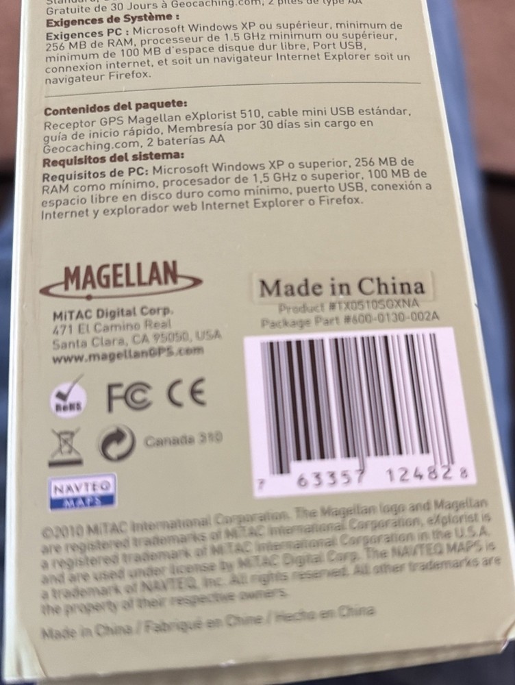 Magellan eXplorist 510 Waterproof Hiking GPS New Never Use