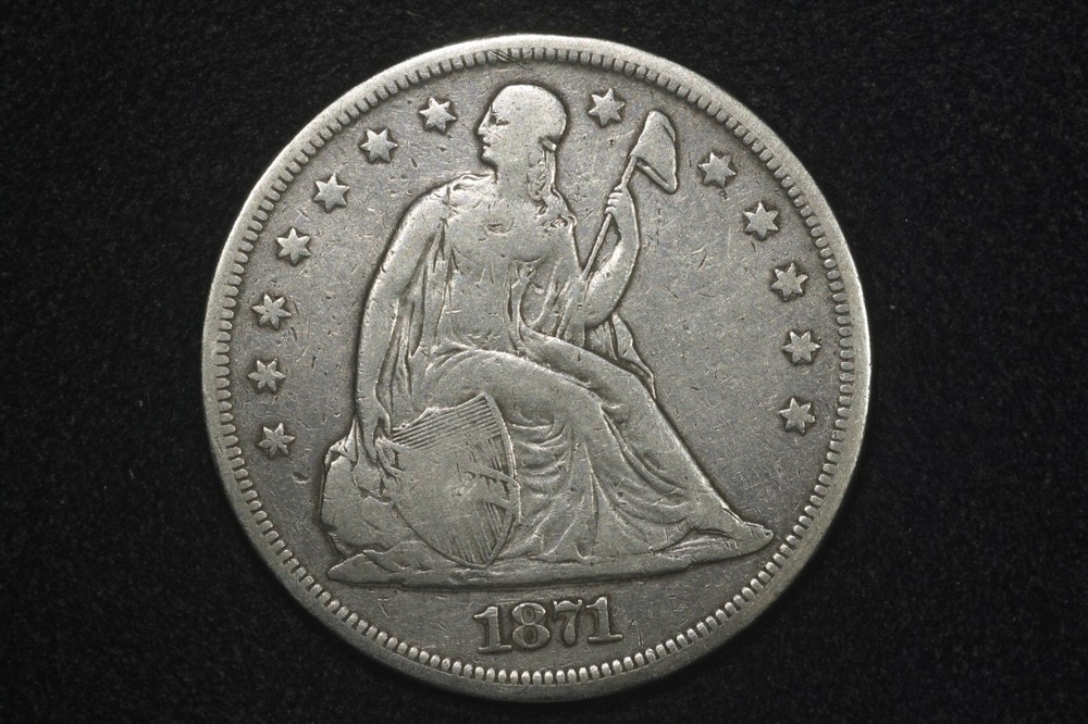 1871 Seated Liberty Dollar, Fine