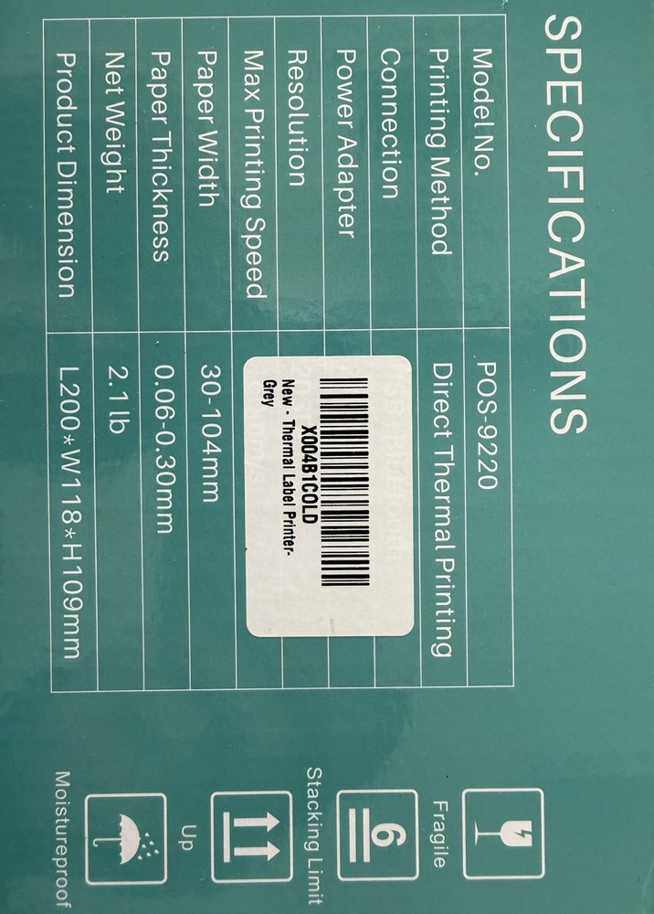 LIIUU POS-9220 Thermal Label Printer