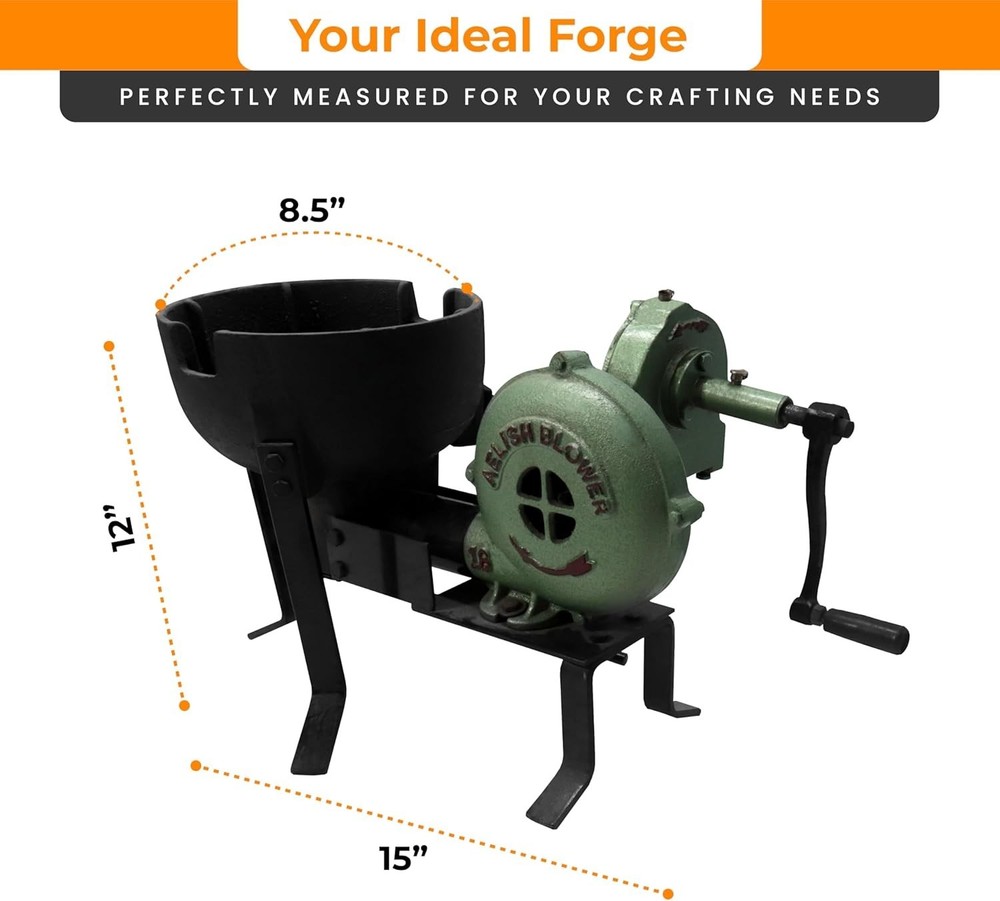 Simond Store Blacksmithing Coal Forge Furnace with Hand Blower