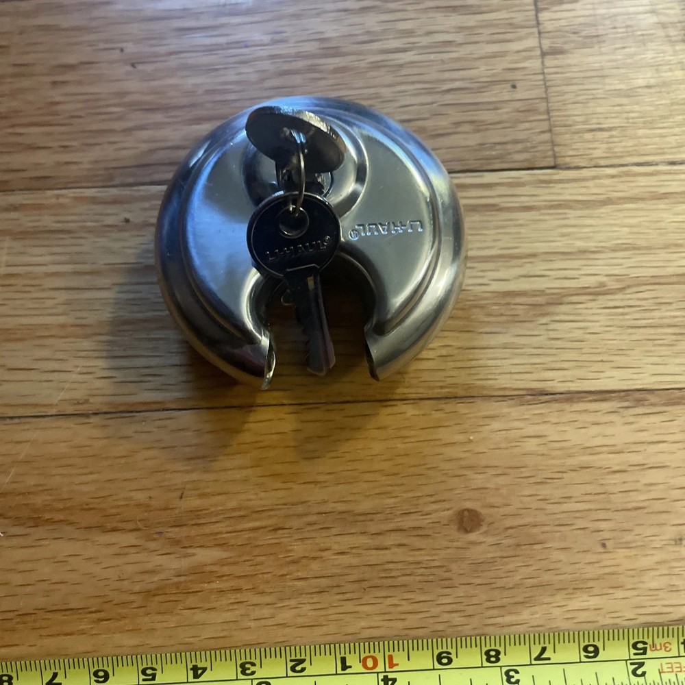 Uhaul keyed stainless steel lock