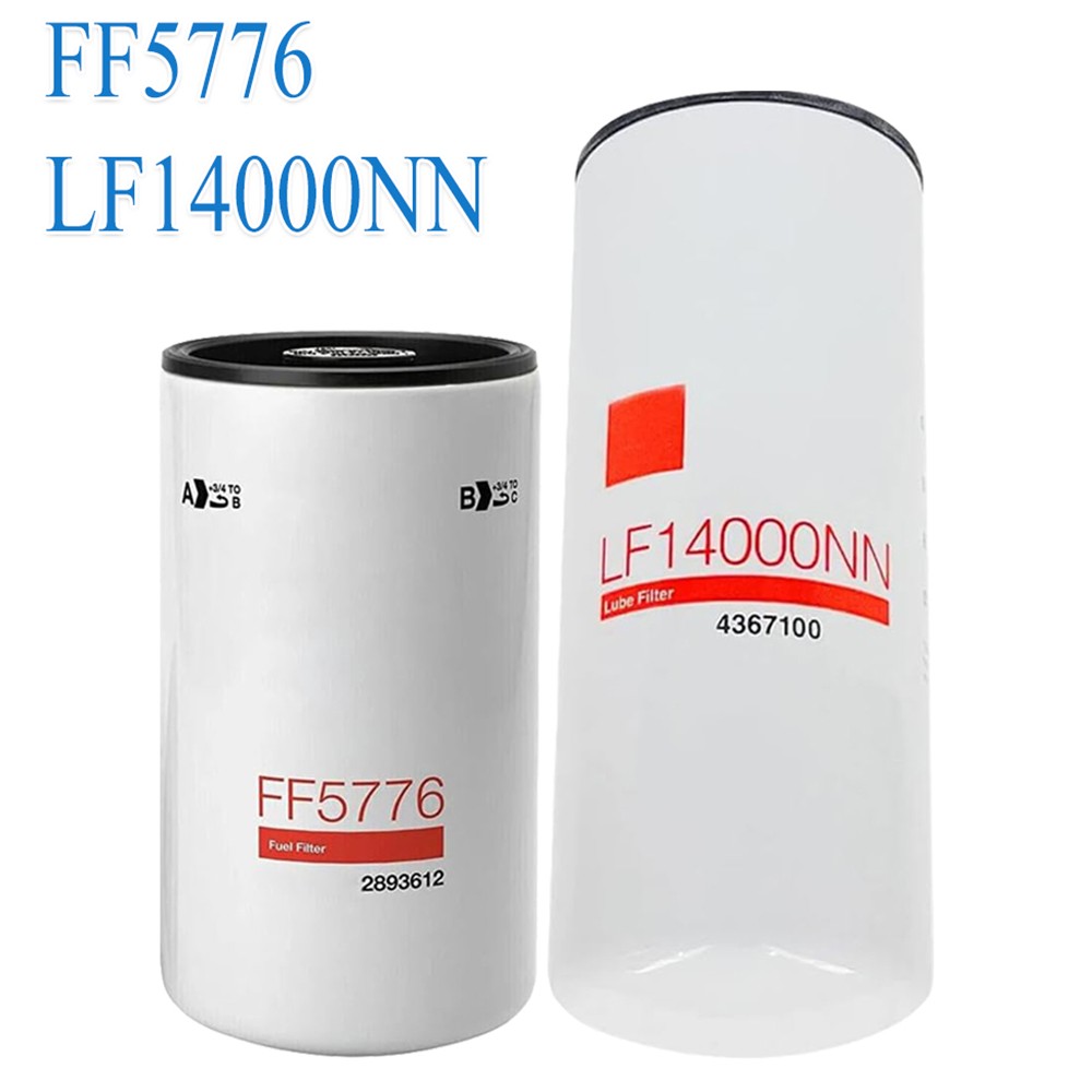 Fits CUMMINS ISX15 OIL CHANGE KIT LF14000NN, FF5776, 2X Filter Kit