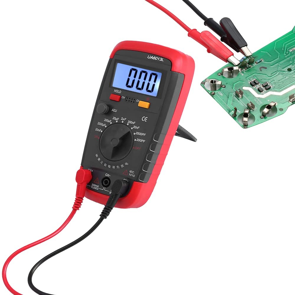 Digital Capacitance Meter, Multimeter Professional Capacitor Tester, 0.1pF-20...