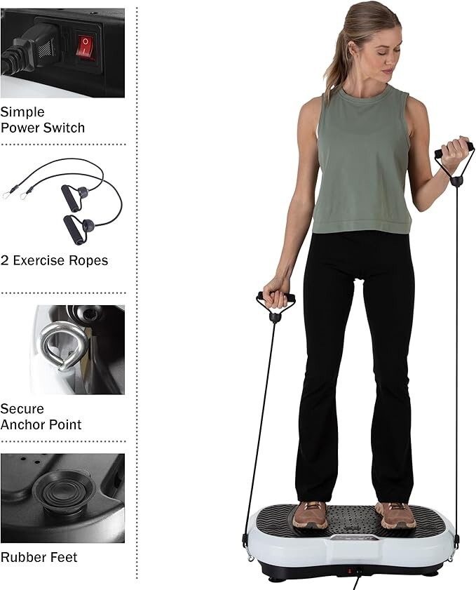 Wakemen Vibration Exercise Machine Vibrating Adjustable Platform NOB