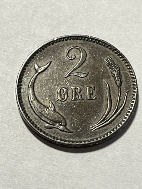 1883 Denmark 2 Ore XF #21050