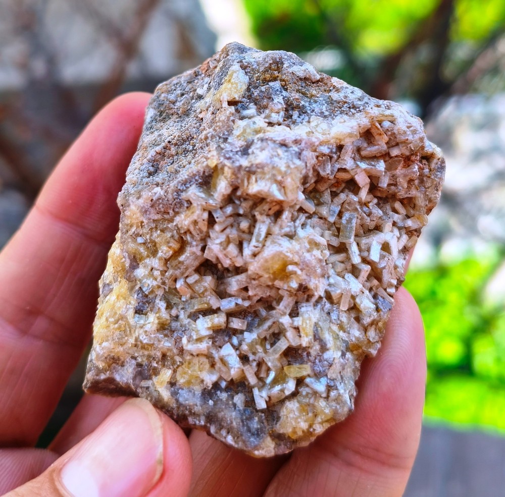 Green Tabular Cerussite Crystal Cluster