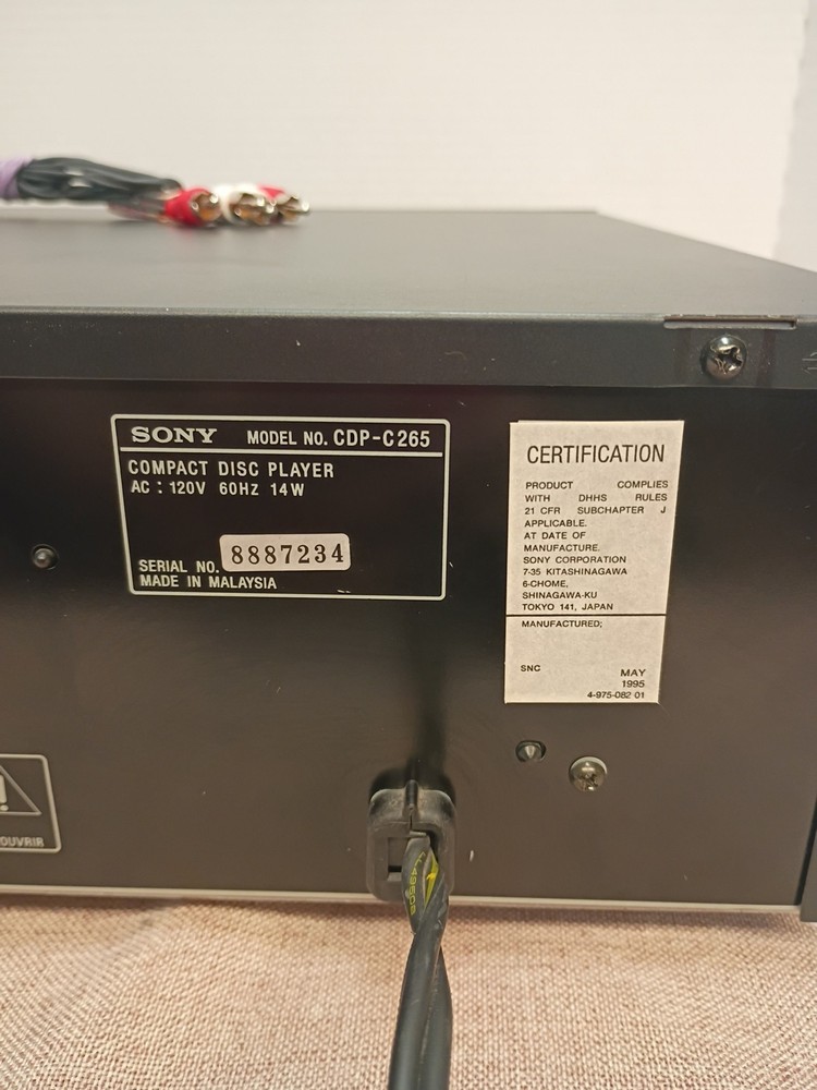 Sony CDP-C265 Compact Disc Player TESTED