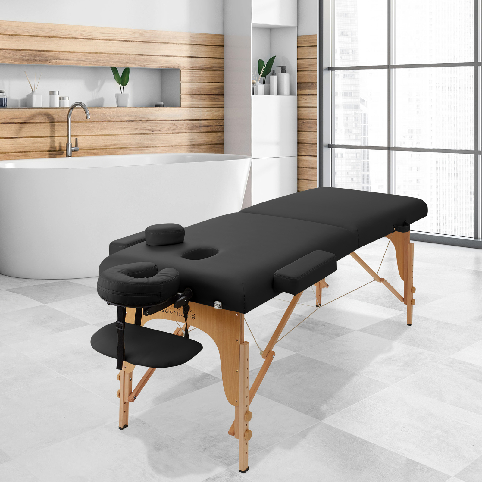 Professional Memory Foam Massage Table - Portable with Carrying Case