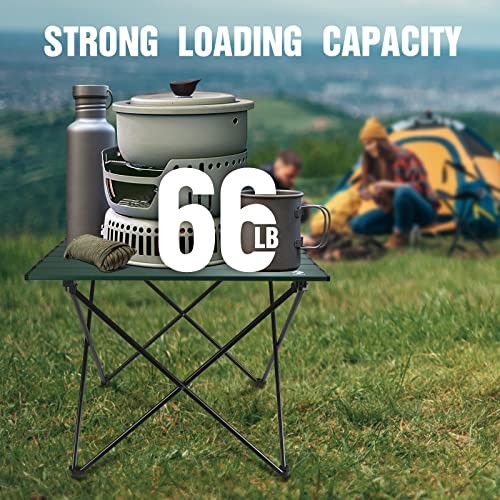 Portable Camping Side Table, Ultralight Aluminum Folding Beach Table with