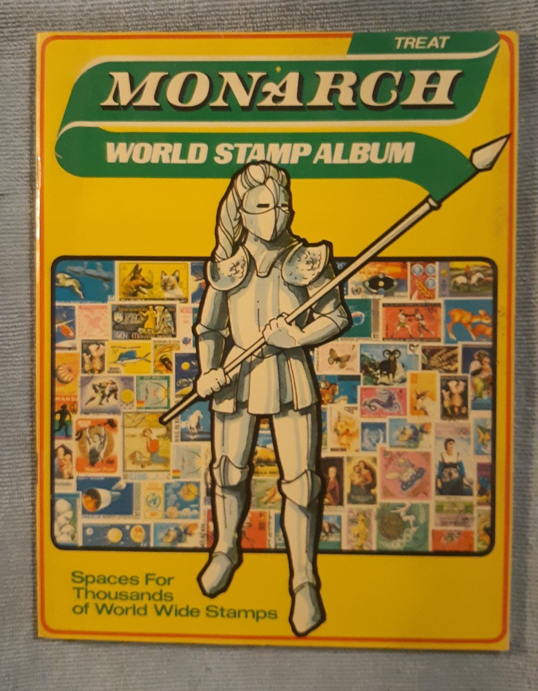 Treat Monarch World Stamp Album Stamp Book With Some Stamps