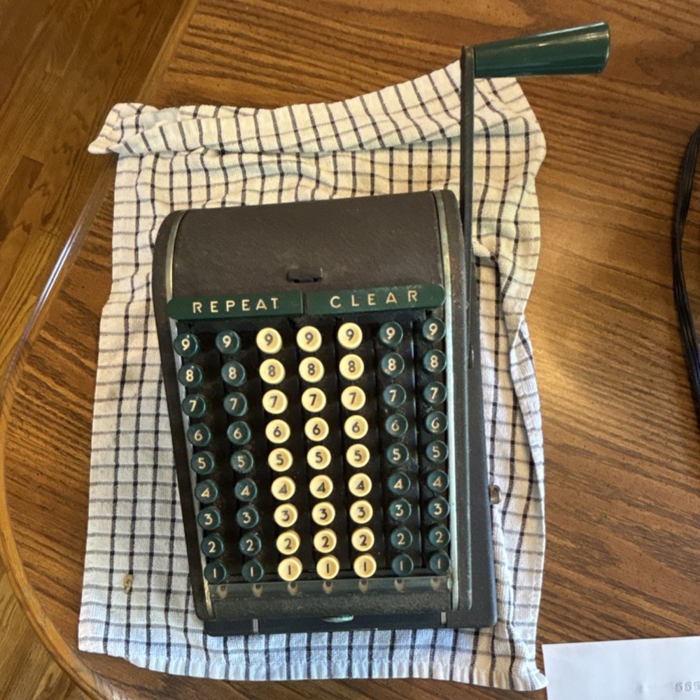 Todd Antique Adding Machine Lever Numeric Keys Vintage Mechanical Office