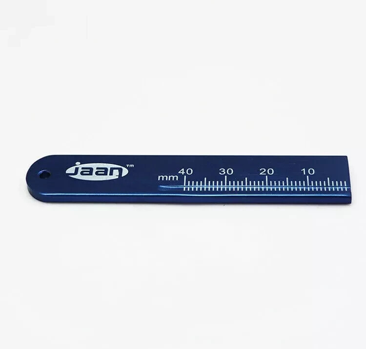 2 Pcs Dental Scale Ruler Tools Measurement Instruments Scale Ruler Blue + Green