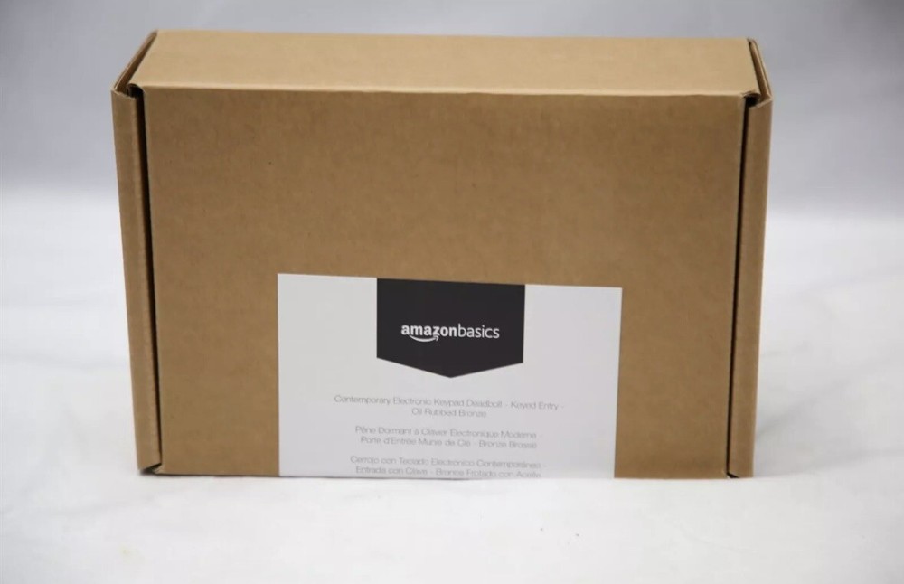 Amazon Basics Contemporary Electronic Keypad Deadbolt with Keyed Entry